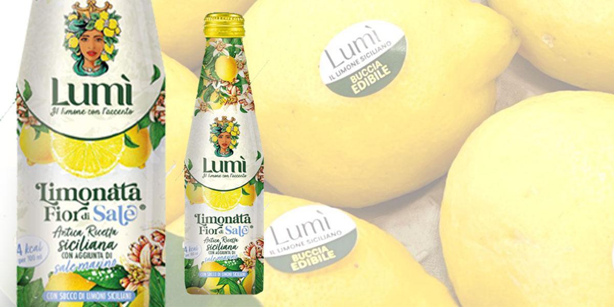 Limonata Fior di sale Lumi antica ricetta siciliana in bottiglia di vetro da 250ml