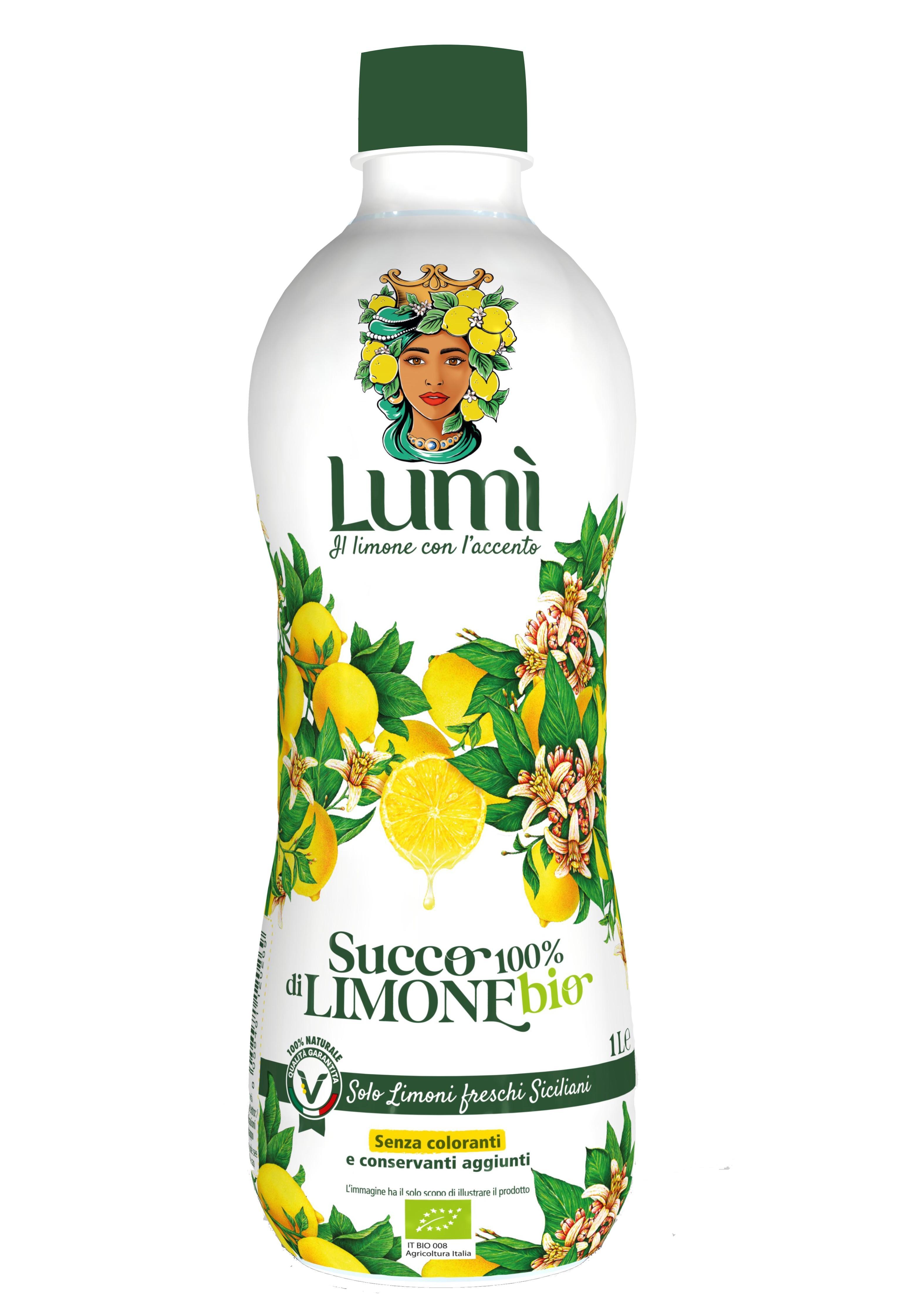 Succo di limone Lumi BIO 100% naturale - Bottiglia da 1Lt