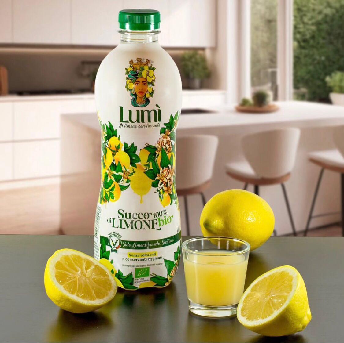 Succo di limone Lumi BIO 100% naturale - Bottiglia da 1Lt