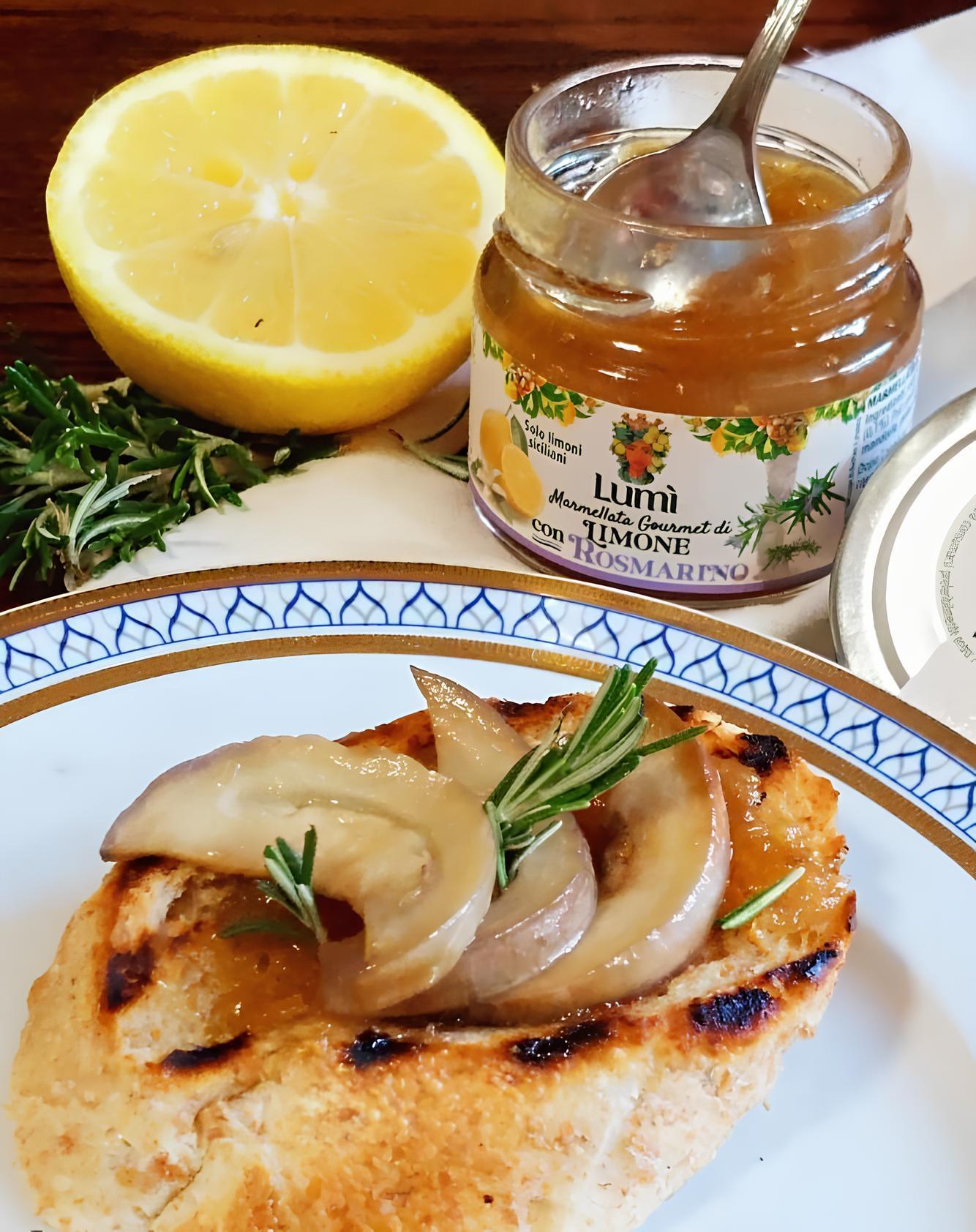 Marmellata gourmet Lumi di limone e rosmarino vasetto da 120 gr.