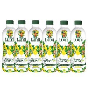 Succo di limone lumì bio 100% naturale - confezione da 6 bottiglie da 1lt