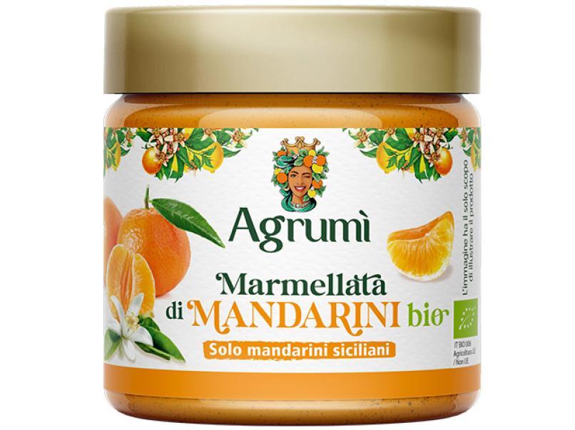 Marmellata di mandarini BIO Agrumi - Ricetta tradizionale - Confezione da 6 vasetti da 310gr. Particolare vasetto singolo