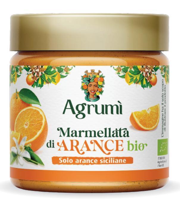 Marmellata di arance BIO Agrumi - Ricetta tradizionale - Confezione da 6 vasetti da 310gr. Vasetto singolo