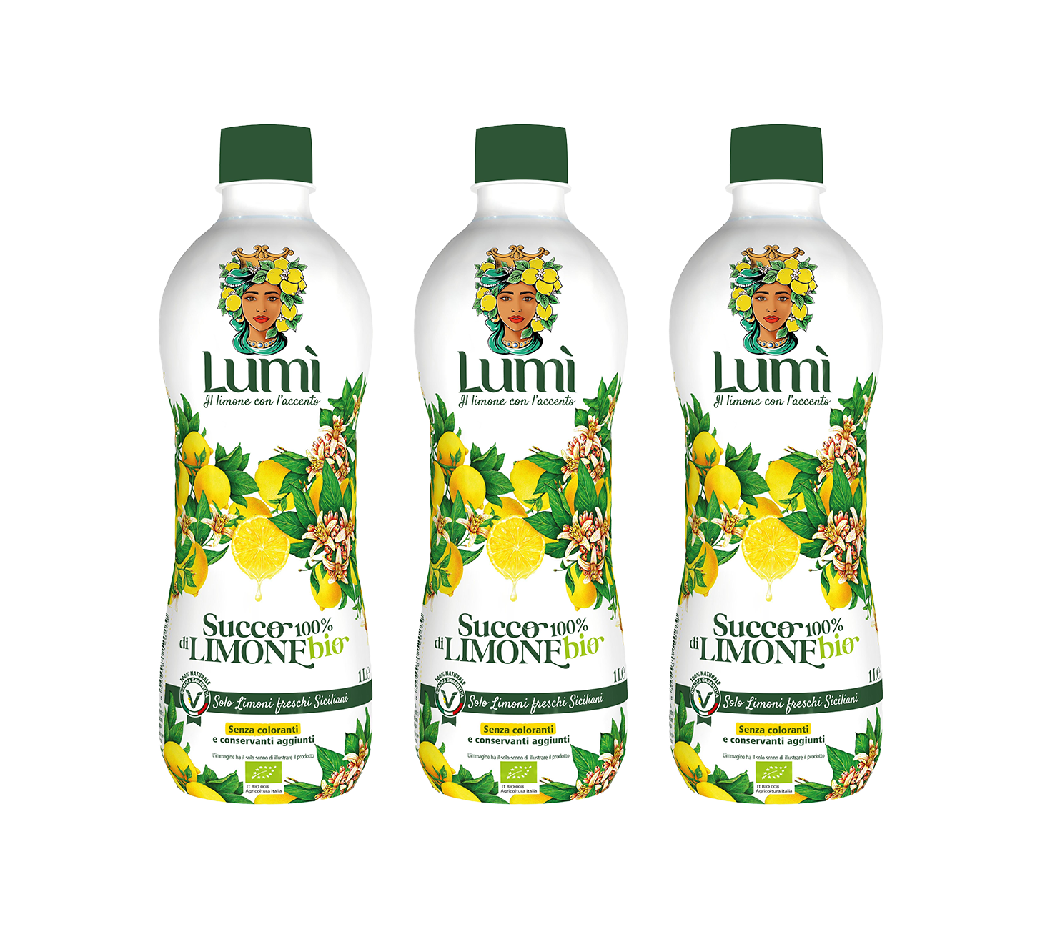 Succo di limone Lumi BIO 100% naturale 3 bottiglie da 1Lt