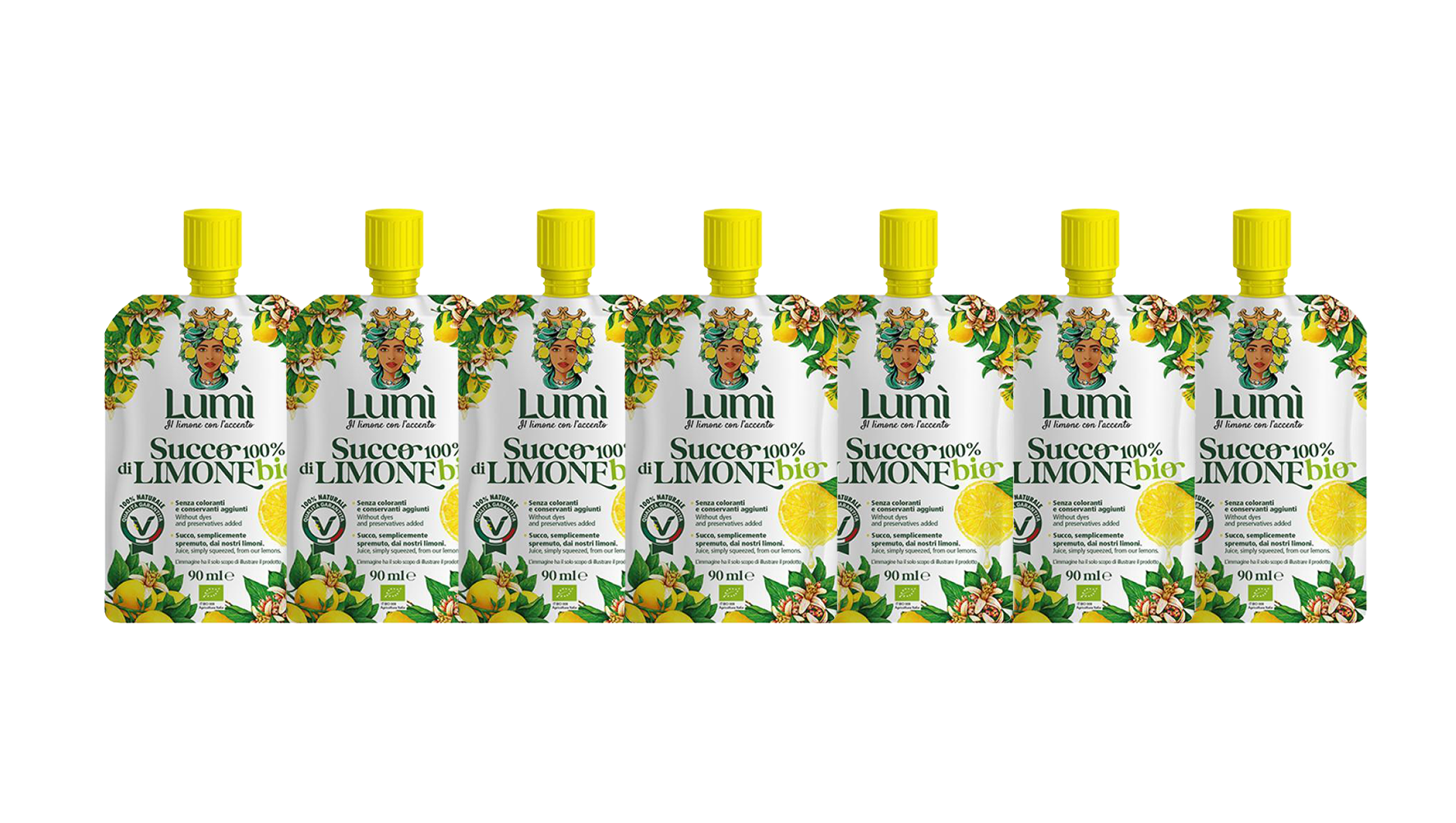 Succo di limone Lumi BIO 100% naturale 7 pouch da 90ml