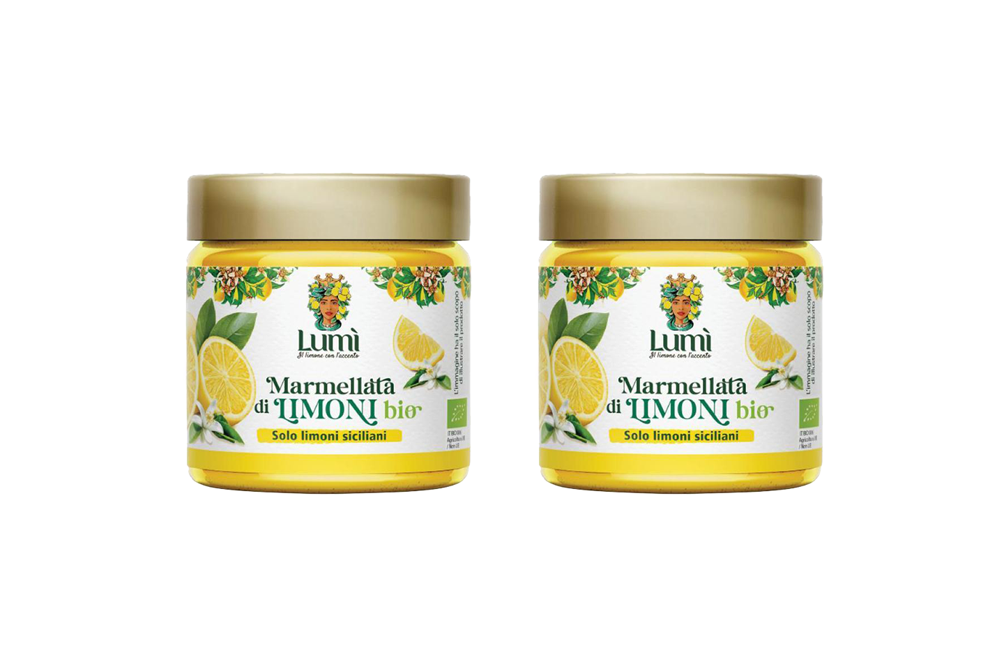 Marmellata di limone BIO Lumi - Ricetta tradizionale - 2 vasetti da 310gr