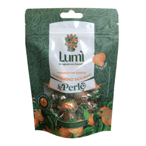 Caramelle perle di lumì in doypack da 100gr - gusto mandarino