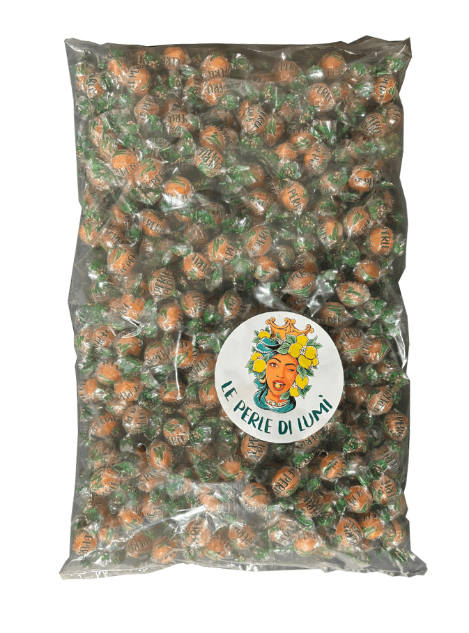 Caramelle Perle di Lumi sfuse in sacchetto da 2kg - Gusto Arancia