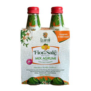 Fior di sale al mix di agrumi lumì - cluster 4 bottiglie in vetro da 250ml
