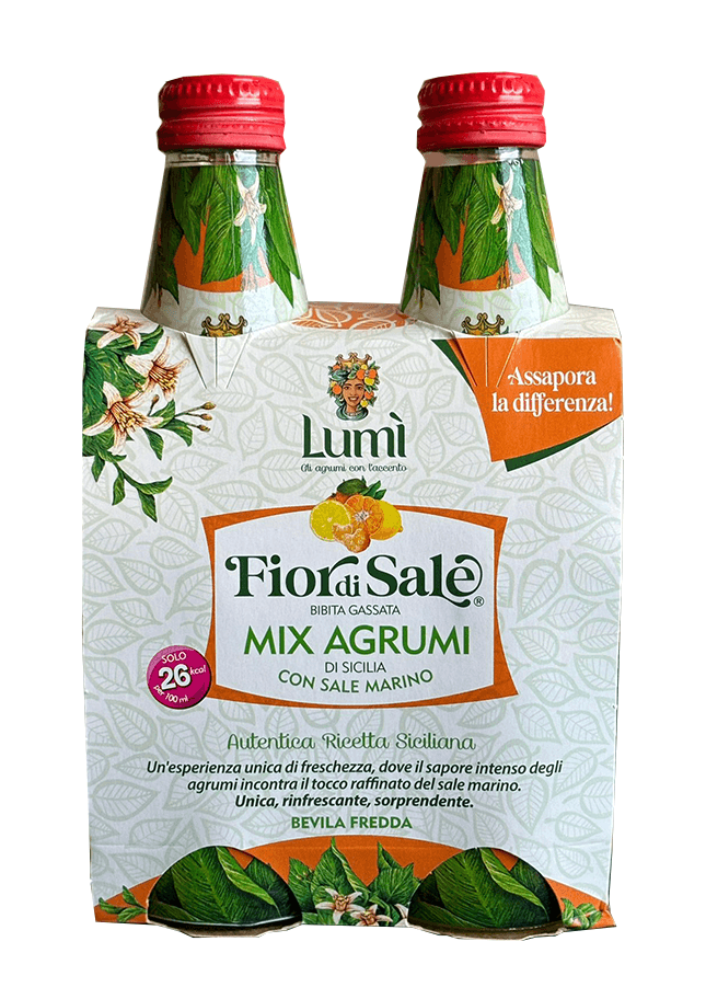 Fior di Sale al Mix di Agrumi Lumi - Cluster 4 bottiglie in vetro da 250ml