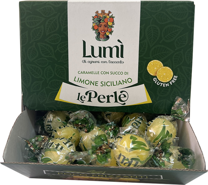Caramelle Perle di Lumi bocca di lupo 600gr - Gusto Limone
